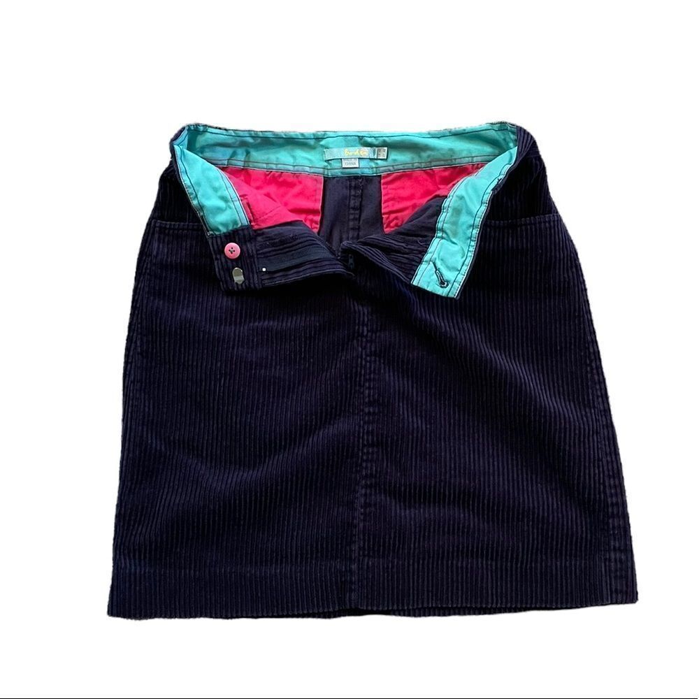 BODEN NAVY BLUE CORDUROY SKIRT SIZE 4